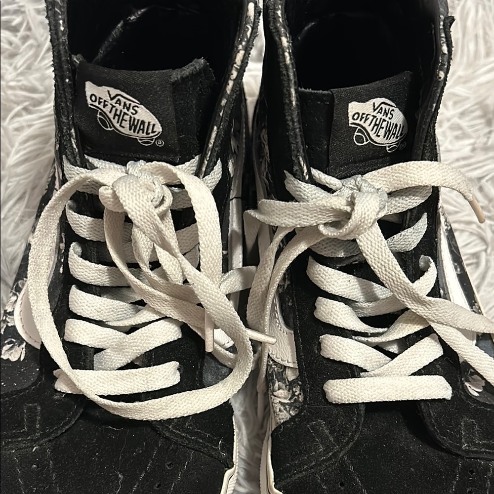 Vans Women's Black Floral High-Top Sneakers - Picture 7 of 10